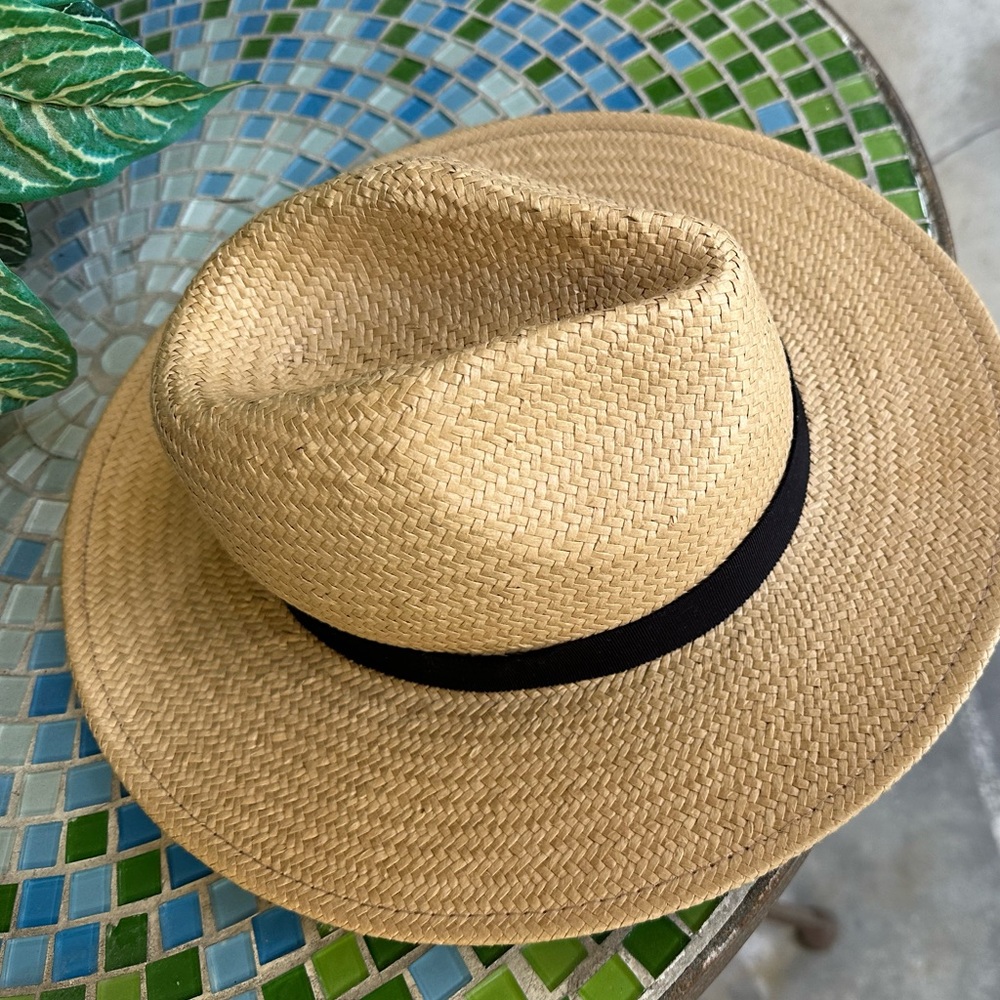 Aritzia Auxiliary Fedora in natural/black, s/m - Picture 2 of 6